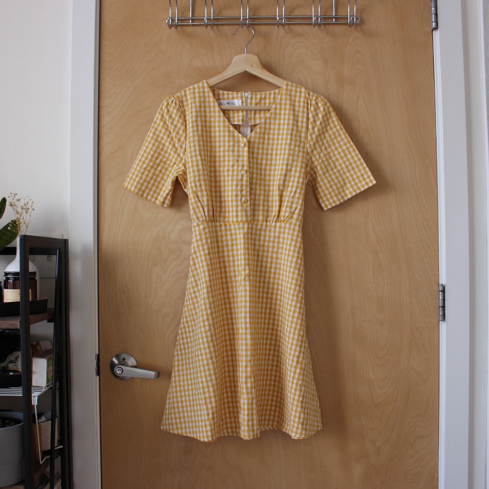 cute yellow gingham dress